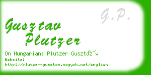 gusztav plutzer business card